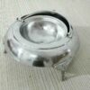 Persian Caviar Server Roll Top Brass Footed Silver