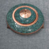 Persian Caviar Server Turquoise Inlay with Copper Footed Style