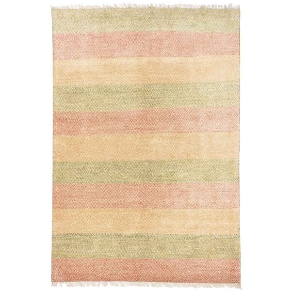 Original Persian Gabbeh Wool Rug Handwoven in Fars Striped
