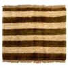 Genuine Persian Gabbeh Wool Rug Handwoven Striped Brown