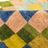 Persian Gabbeh Wool Rug Handwoven in Fars Checkered