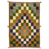 Persian Gabbeh Wool Rug Handwoven in Fars Checkered