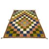 Persian Gabbeh Wool Rug Handwoven in Fars Checkered