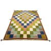 Persian Gabbeh Wool Rug Handwoven in Fars Checkered