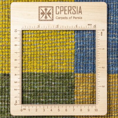Persian Gabbeh Wool Rug Handwoven in Fars Checkered