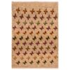Persian Gabbeh Wool Rug Handwoven in Fars Butterfly Cream