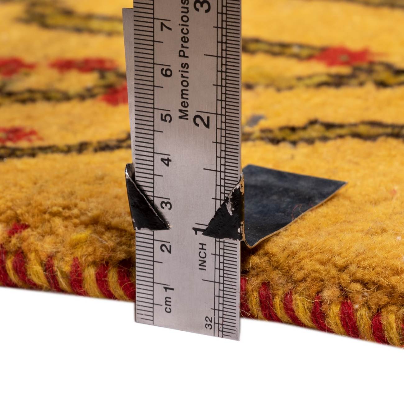 Persian Gabbeh Wool Rug Handwoven in Fars Yellow