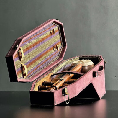 Persian Kamancheh Hard Case Luxurious Handmade from Wood & Leather