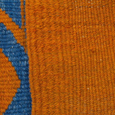 Genuine Persian Wool Kilim Rug Handwoven Pictorial Cat & Fish