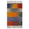 Persian Wool Kilim Rug Handwoven in Lorestan Striped Orange