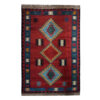 Persian Wool Kilim Rug Handwoven in Shiraz Soumak Red
