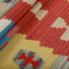 Persian Wool Kilim Runner Rug Handwoven in Fars Qashqai Red