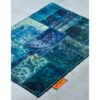 Persian Hand-Knotted Patchwork Carpet Blue