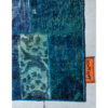 Persian Hand-Knotted Patchwork Carpet Blue