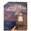 Persian Hand-Knotted Patchwork Carpet Navy Blue