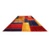 Vintage Persian Hand-Knotted Patchwork Carpet Geometric