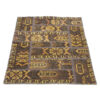Vintage Persian Hand-Knotted Patchwork Carpet Geometric Brown