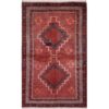 Vintage Persian Hand-Knotted Patchwork Carpet Tribal Red