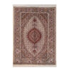Persian Carpet with Wool Hand-Knotted in Tabriz Riz Mahi Brown
