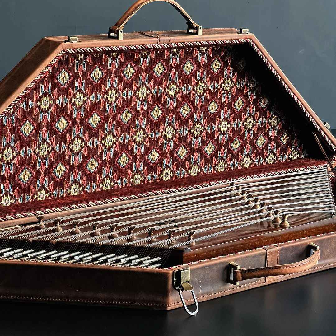 Persian Santur Hard Case Luxurious Handmade from Wood & Leather