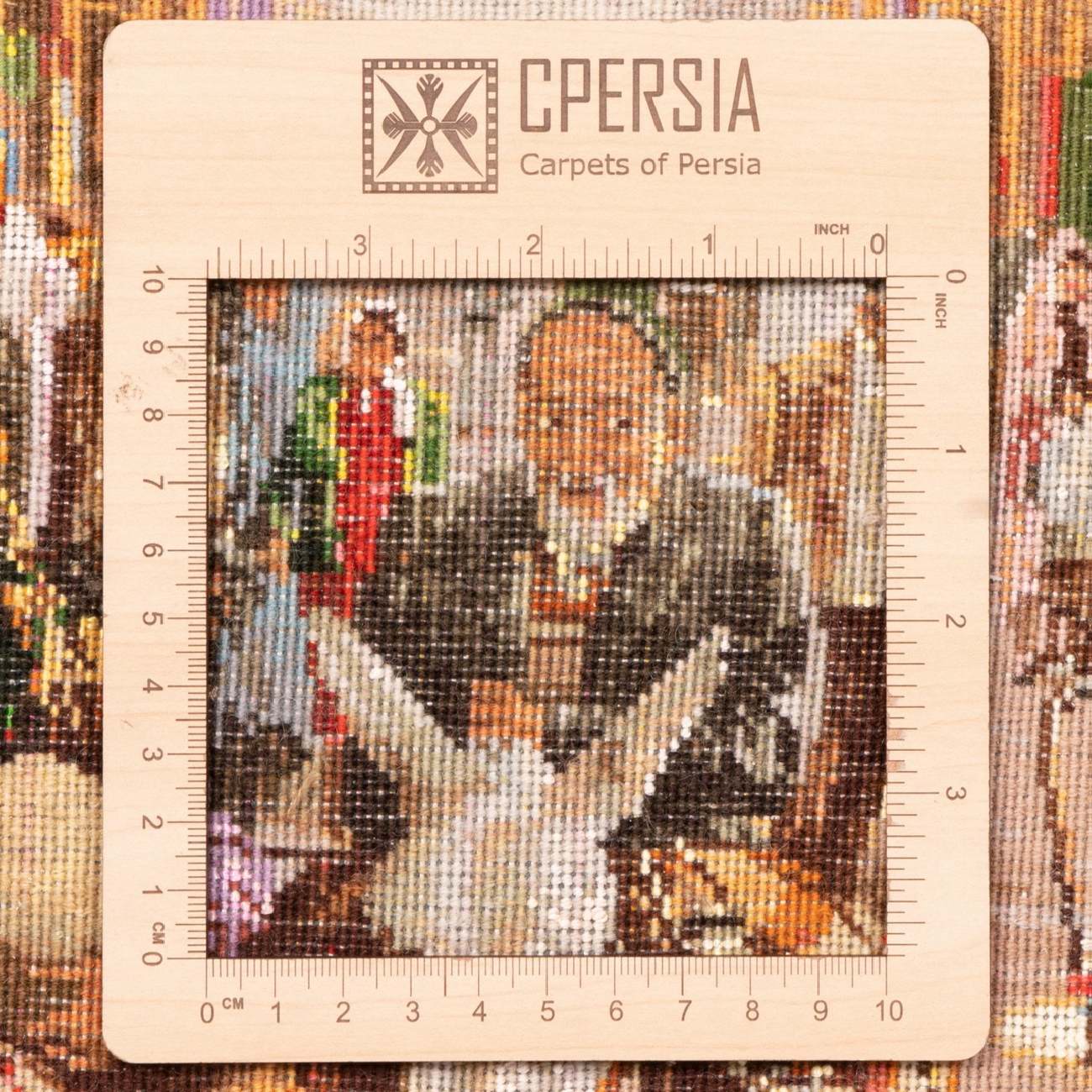 Hand-Knotted Persian Pictorial Rug from Tabriz Depicting Coppersmiths Bazaar