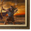 Hand-Knotted Persian Pictorial Rug from Tabriz Depicting Arash the Archer