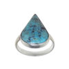 Persian Neyshabur Turquoise Silver Ring Handcrafted for Women Celine