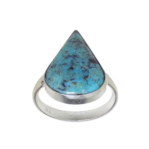 Persian Silver Ring for Women with Neyshabur Turquoise Celine