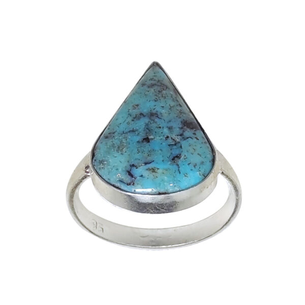 Persian Neyshabur Turquoise Silver Ring Handcrafted for Women Celine