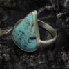 Persian Neyshabur Turquoise Silver Ring Handcrafted for Women Celine