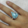Persian Neyshabur Turquoise Silver Ring Handcrafted for Women Celine