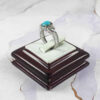 Persian Neyshabur Turquoise Silver Ring Handcrafted for Women Hanieh