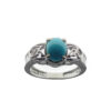 Persian Neyshabur Turquoise Silver Ring Handcrafted for Women Hanieh