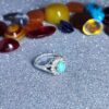 Persian Neyshabur Turquoise Silver Ring Handcrafted for Women Sima