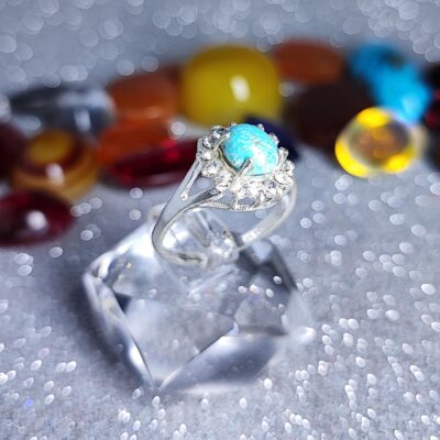 Persian Neyshabur Turquoise Silver Ring Handcrafted for Women Sima