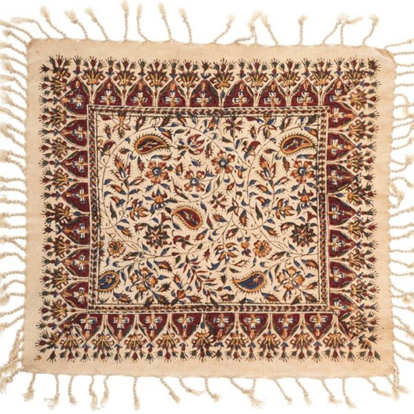 Persian Tablecloth: Isfahan's Traditional Kalamkari Block Print Doris II