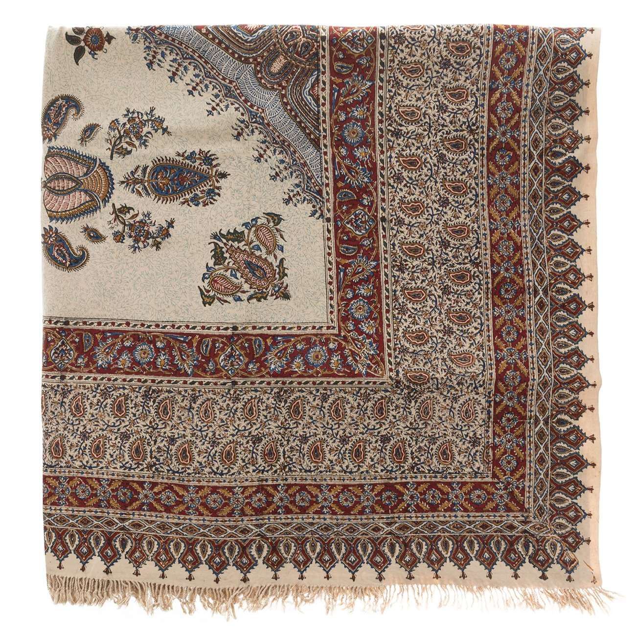 Persian Tablecloth: Isfahan's Traditional Kalamkari Block Print Farin