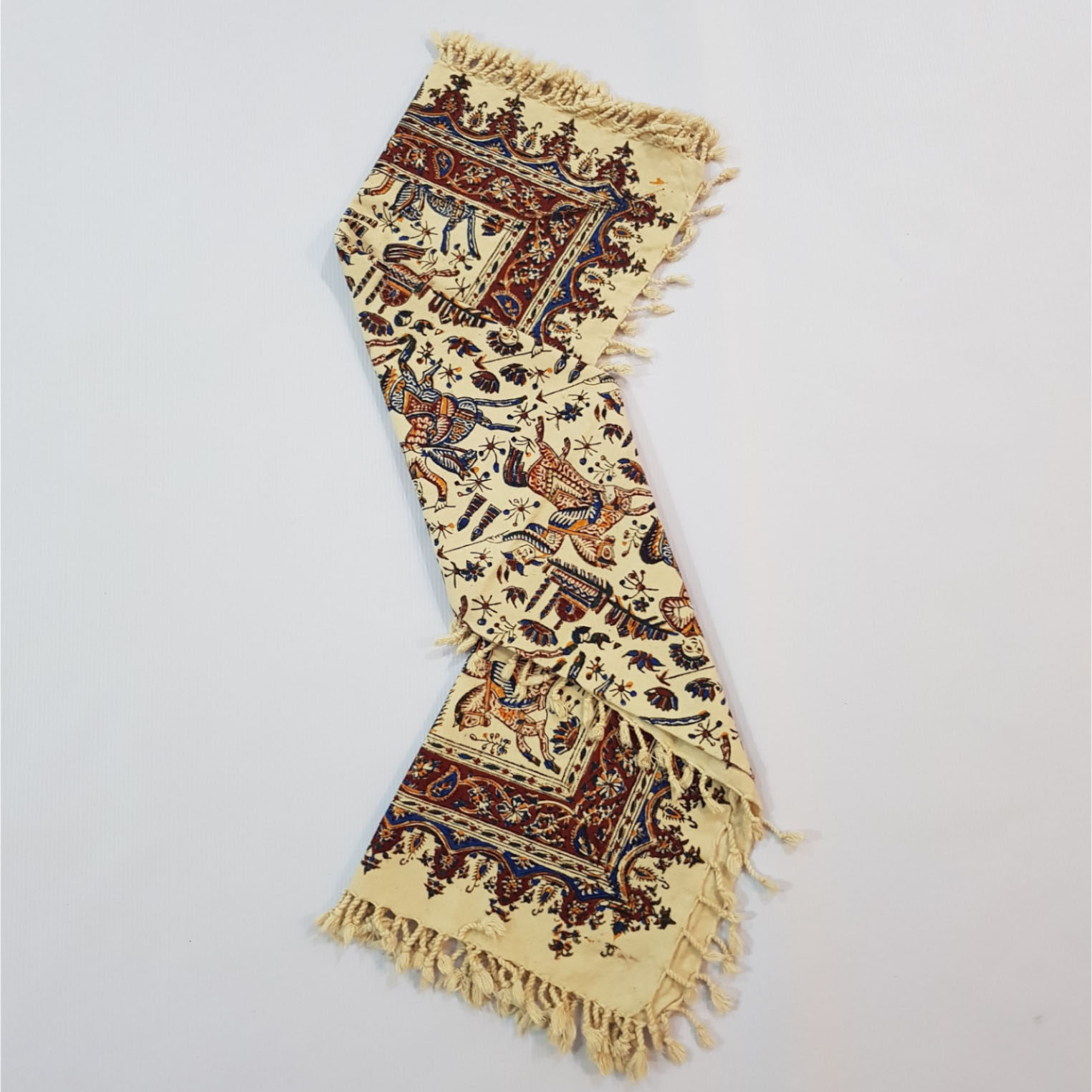 Persian Tablecloth: Isfahan’s Traditional Kalamkari Block Print Horse