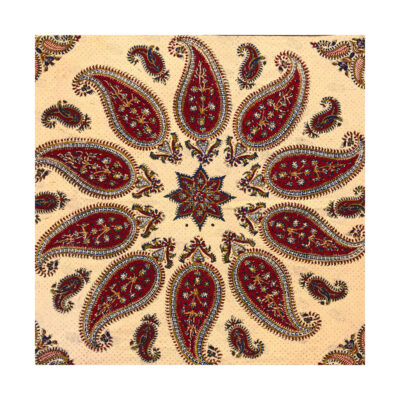 Persian Tablecloth: Isfahan’s Traditional Kalamkari Block Print Yellow