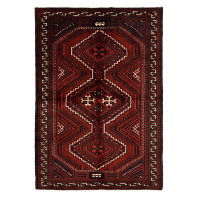 Persian Wool Carpet Hand-Knotted in Chaharmahal & Bakhtiari Iliati Red