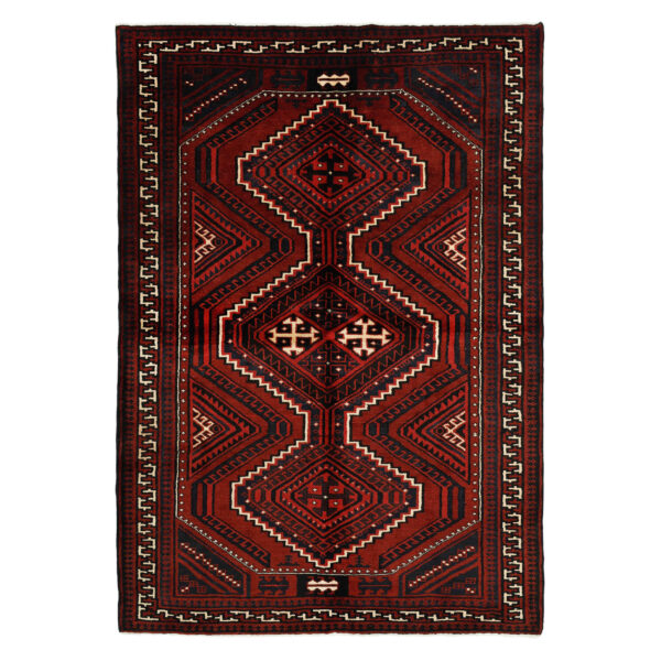 Persian Wool Carpet Hand-Knotted in Chaharmahal & Bakhtiari Iliati Red