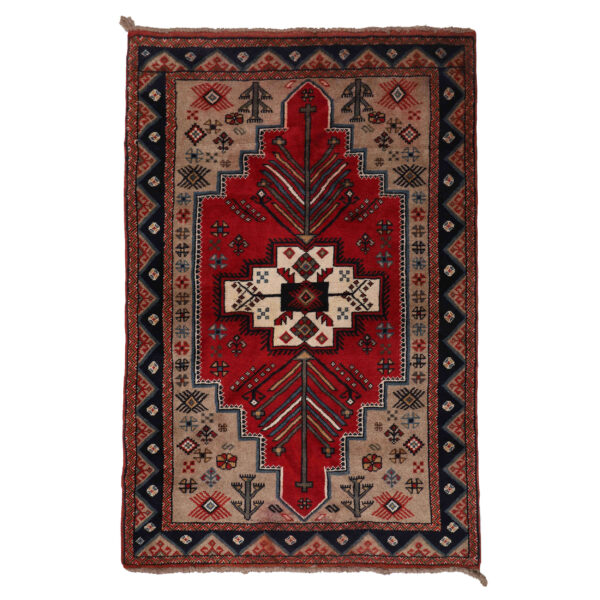 Persian Wool Carpet Hand-Knotted in Khorasan Iliati Red