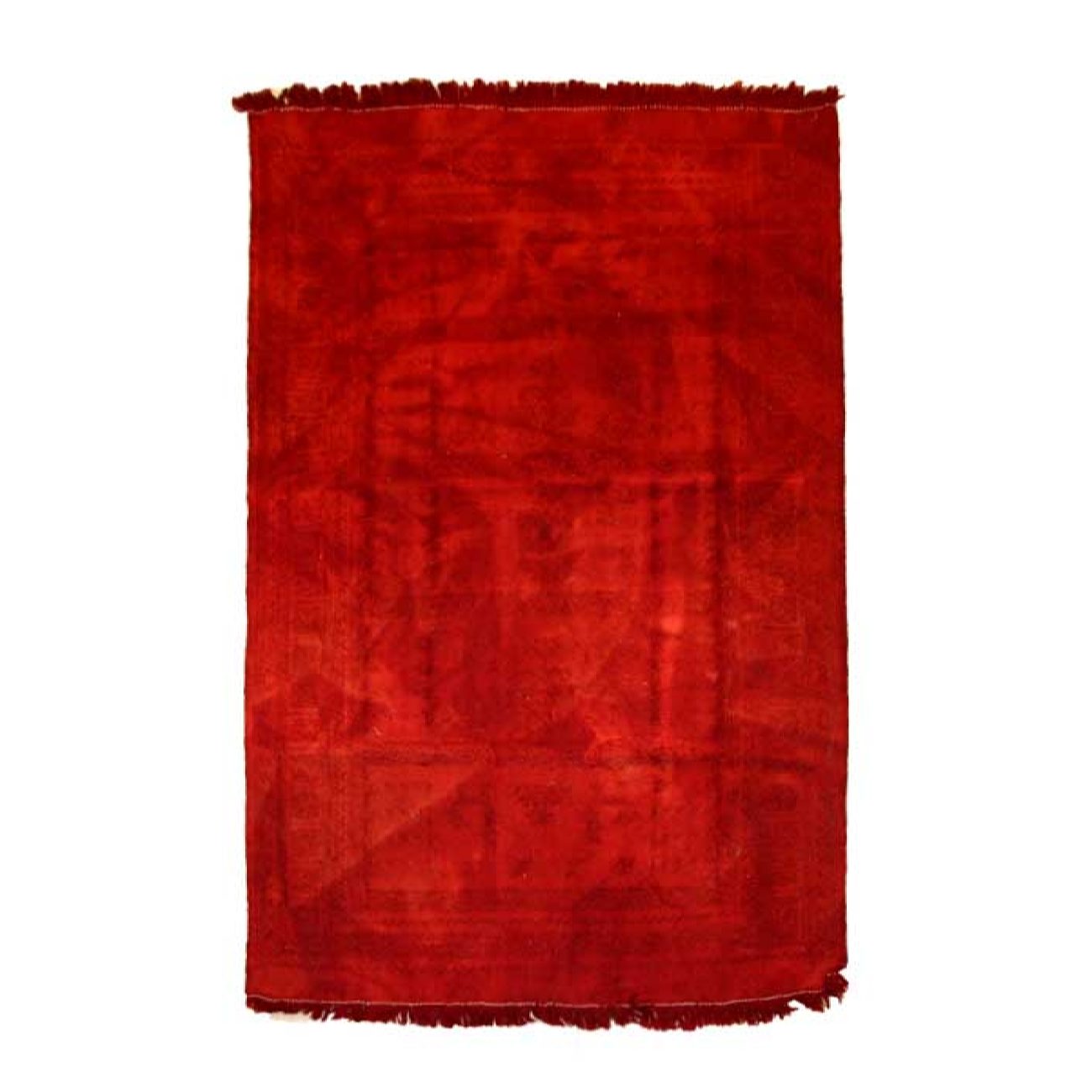 Persian Wool Kilim Rug Handwoven in Khorasan Red