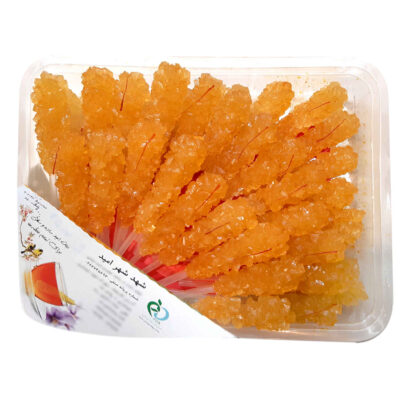 Nabat – Persian Saffron-Flavored Hard Rock Candy on Stick – 500 gr, 25 Pcs