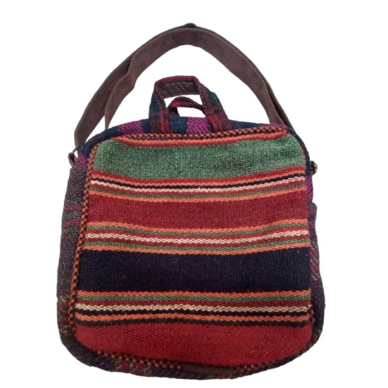 Handcrafted Kilim Crossbody Bag with Traditional Style