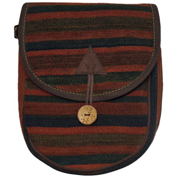 Handcrafted Kilim Crossbody Shoulder Bag in Classic Stripes