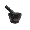 Stone Mortar & Pestle Set Elegantly Handcrafted in Black