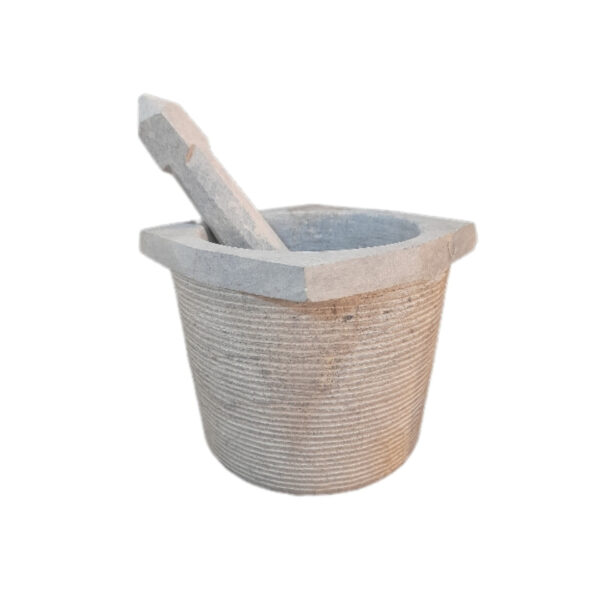 Stone Mortar & Pestle Set Handcrafted for Gourmet Spice Blending
