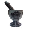 Stone Mortar & Pestle Set Handcrafted for Herb and Spice in Black