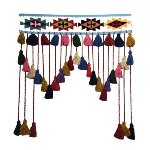 Tassel wall hanging with Traditional Handwoven Kilim